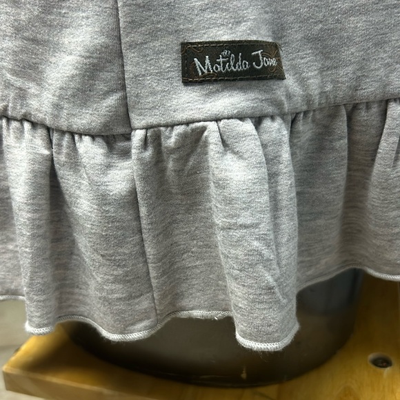 Matilda Jane Gotta Run Tunic Chic Gray Hoodie with Peach Tone Drawstrings Sz 2X - Picture 8 of 17